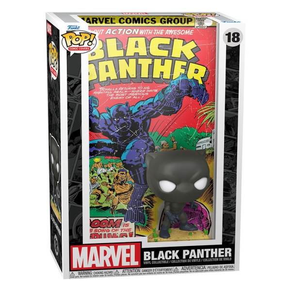 Figura de vinilo Marvel POP! 18 Comic Cover Pantera Negra 9 cm
