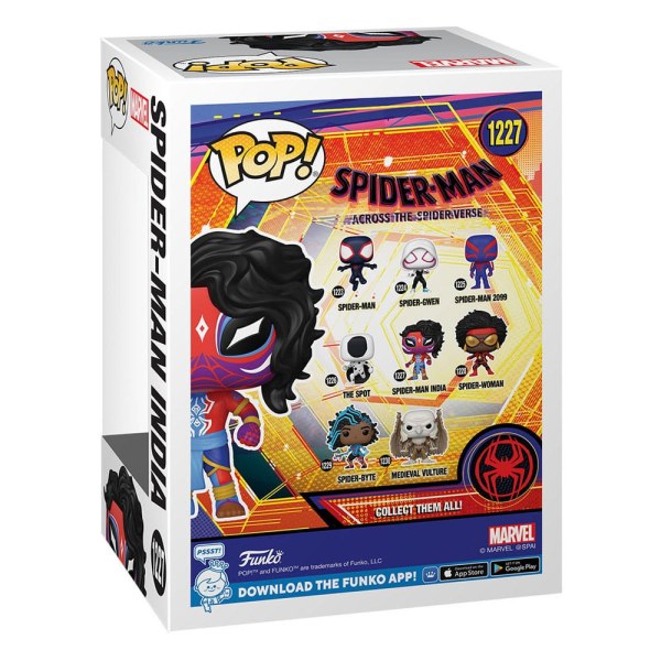 Hombre Araña: A través del Spider-Verse POP! 1227 Movies Figura de vinilo Hombre Araña India 9 cm