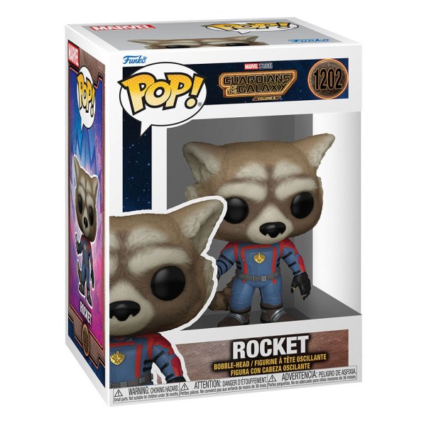 Guardianes de la Galaxia Vol. 3 POP! 1203 Figura de vinilo Rocket 9 cm