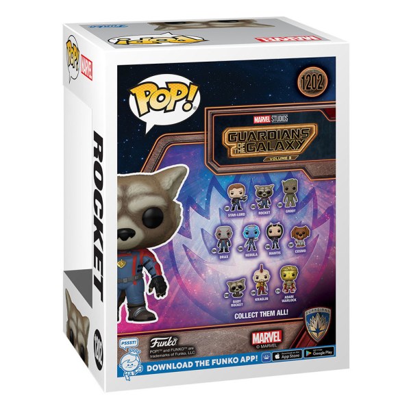 Guardianes de la Galaxia Vol. 3 POP! 1203 Figura de vinilo Rocket 9 cm
