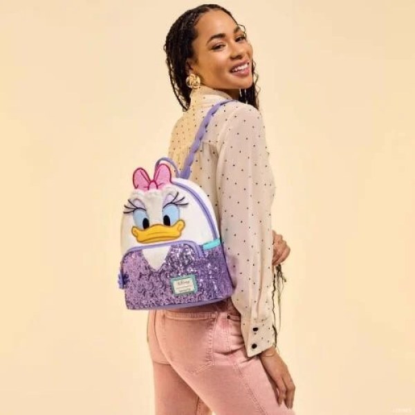 Mini mochila peluche Daisy - DISNEY LOUNGEFLY Daisy 85.º aniversario