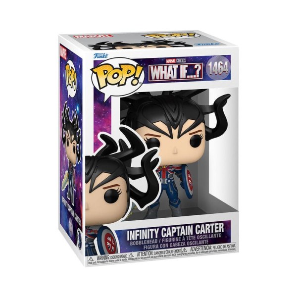 ¿Qué pasaría si...? Figura de vinilo POP! 1464 Animación Capitán Carter Infinity 9 cm