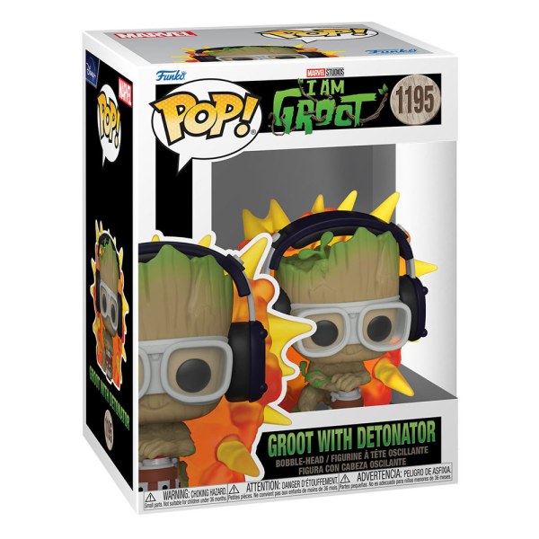 Mi nombre es Groot POP! 1195 Figura de vinilo Groot con detonador 9 cm