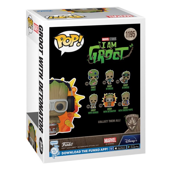 Mi nombre es Groot POP! 1195 Figura de vinilo Groot con detonador 9 cm