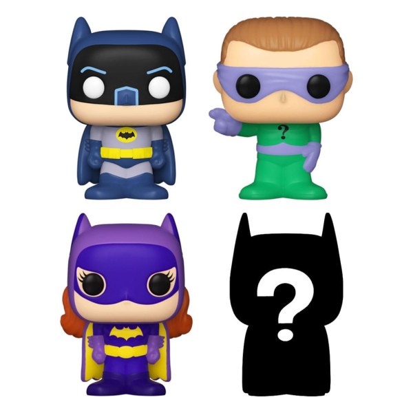 Pack de 4 figuras Bitty POP de DC : Batman de vinilo de Adam West de 2,5 cm