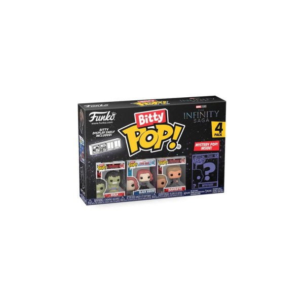 Pack Marvel de 4 figuras Bitty POP: Hulk de vinilo de 2,5 cm