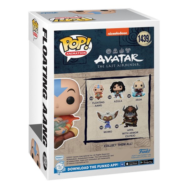 Avatar: La leyenda de Aang POP! 1439 Figura de vinilo de animación Aang flotando 9 cm