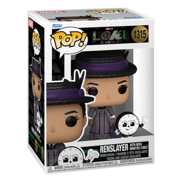 Figura de vinilo Loki POP! 1315 Renslayer con Miss Minutes 9 cm