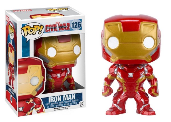 POP! de vinilo de Capitán América: Civil War ( 10 cm) de Iron Man .