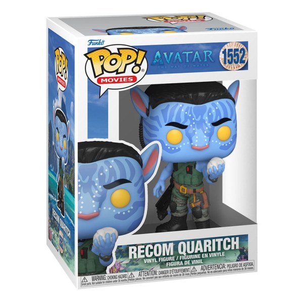 Figura de vinilo de Avatar: El Camino del Agua POP! 1552 Movies Recom Quaritch 9 cm