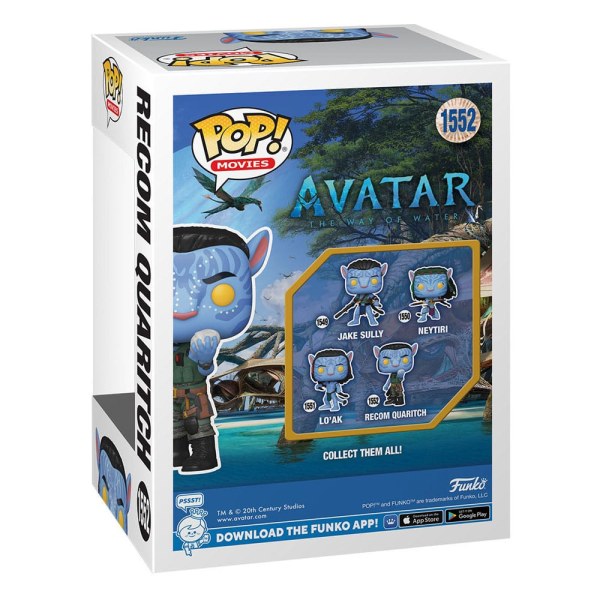 Figura de vinilo de Avatar: El Camino del Agua POP! 1552 Movies Recom Quaritch 9 cm