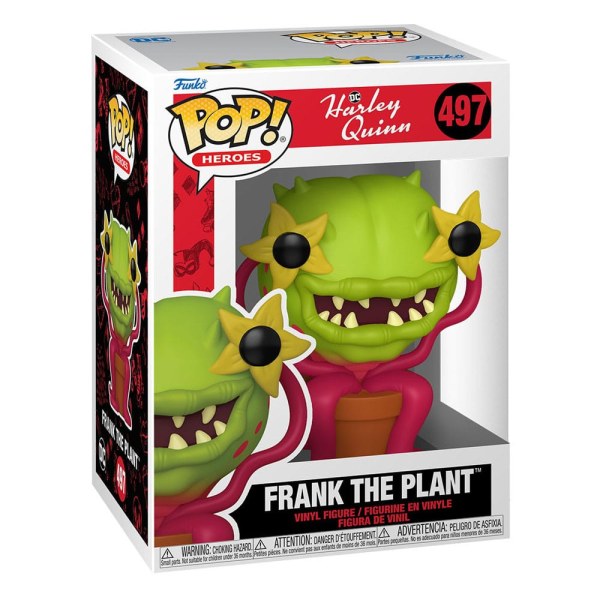 Figura de vinilo POP! 497 Heroes de la serie animada Harley Quinn Frank la Planta 9 cm