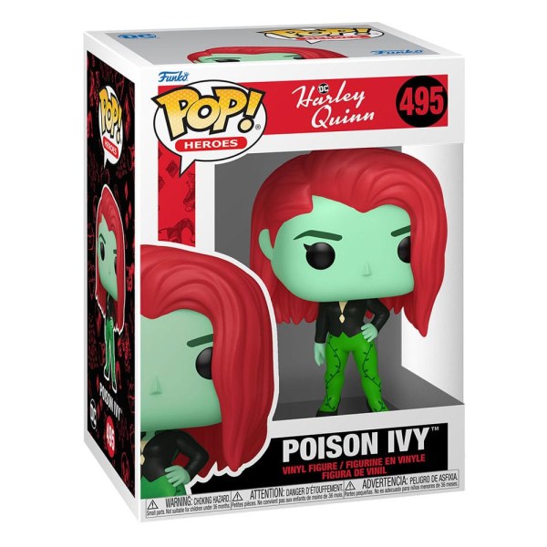 Figura de vinilo POP! 495 Heroes de la serie animada Harley Quinn Hiedra Venenosa de 9 cm