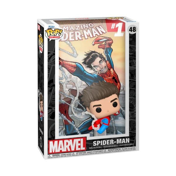 Figura de vinilo Marvel POP! Comic Cover The Amazing Hombre Araña n.° 1 ( 9 cm)