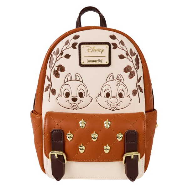 mini mochila con textura acolchada de bellota Chip y Dale - DISNEY LOUNGEFLY
