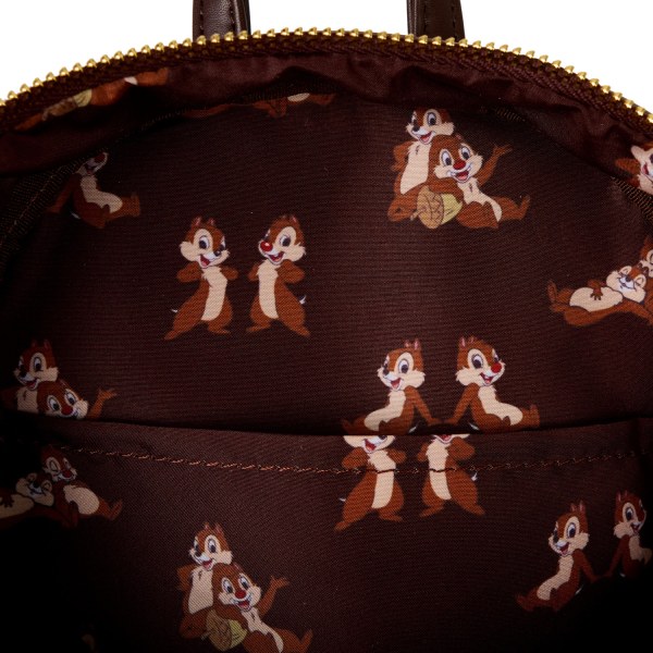 mini mochila con textura acolchada de bellota Chip y Dale - DISNEY LOUNGEFLY