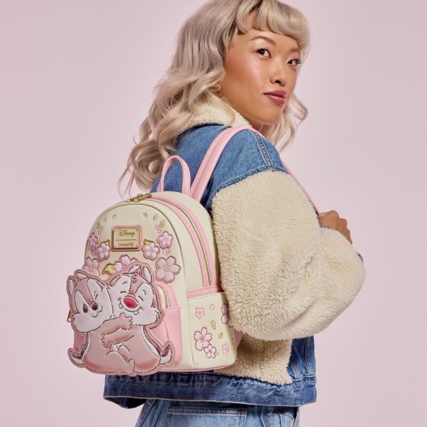 mini mochila Chip y Dale flores de cerezo - DISNEY LOUNGEFLY