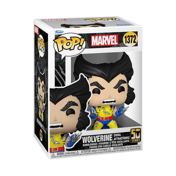 Figura de vinilo Marvel POP! 1372 de Marvel 50.º aniversario - Lobezno definitivo con adamantium (9 cm)