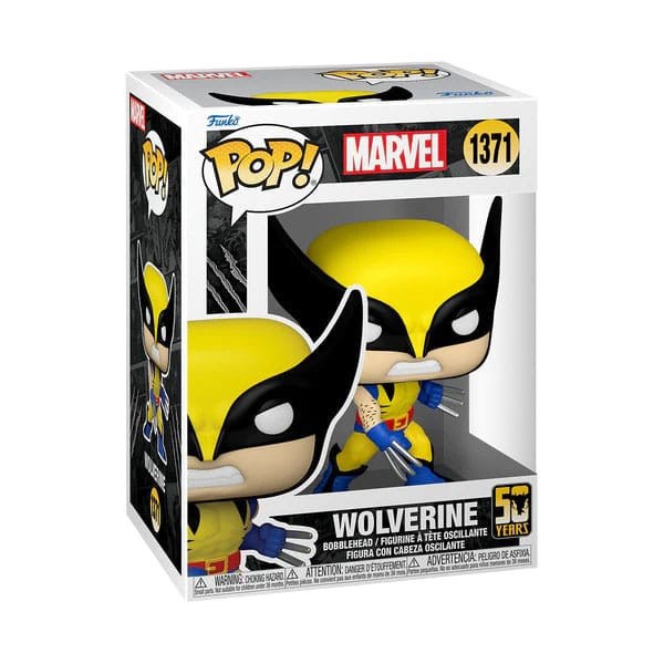 Figura de vinilo Marvel POP! 1371 de Marvel 50.º aniversario - Lobezno definitivo (clásico) 9 cm