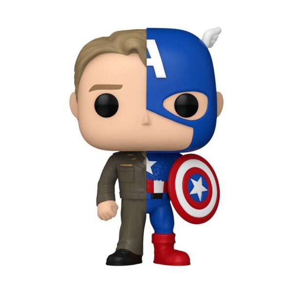 Figura de vinilo Marvel POP! 1431 Split - Capitán A/Steve R 9 cm