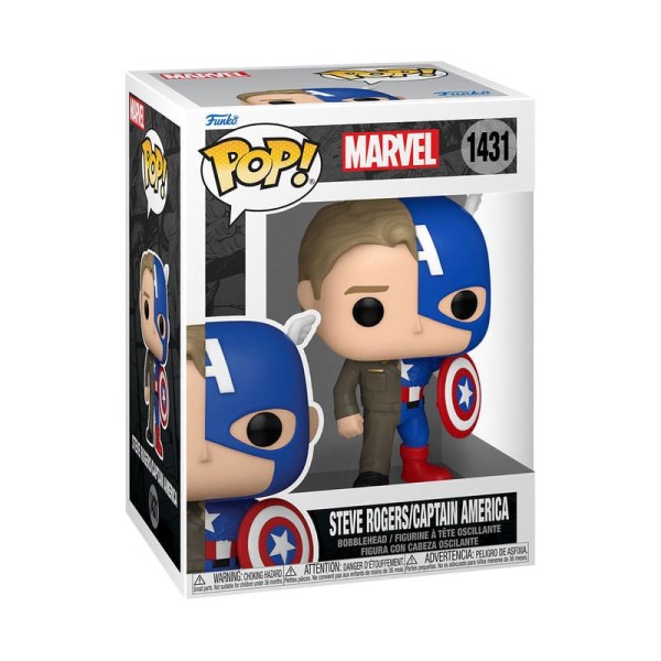 Figura de vinilo Marvel POP! 1431 Split - Capitán A/Steve R 9 cm