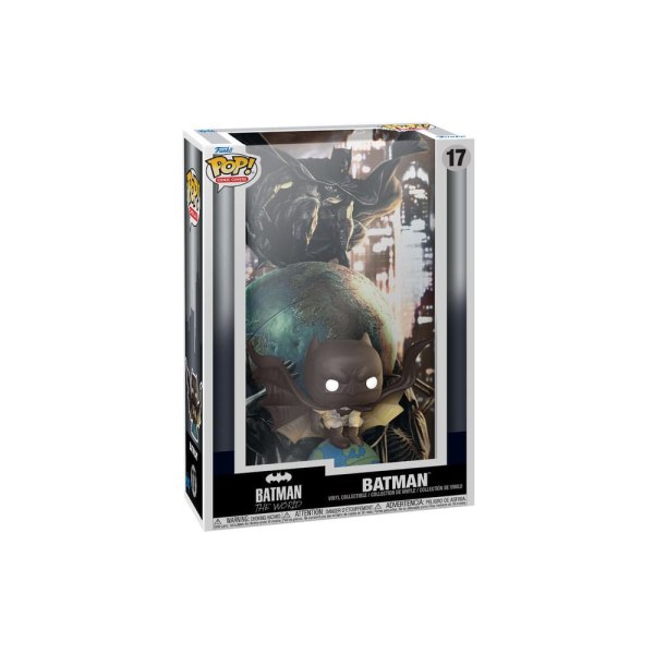 Figura de vinilo de la portada del cómic DC POP! 17 Batman The World 9 cm