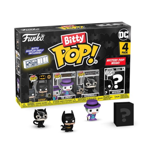 Pack del 85.º aniversario de Batman : ¡4 figuras Bitty POP! Vinilo Batman de 2,5 cm