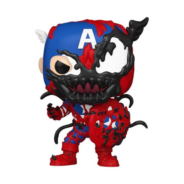 Figura de vinilo Marvel POP! 1436 Carnageized - Capitán América 9 cm