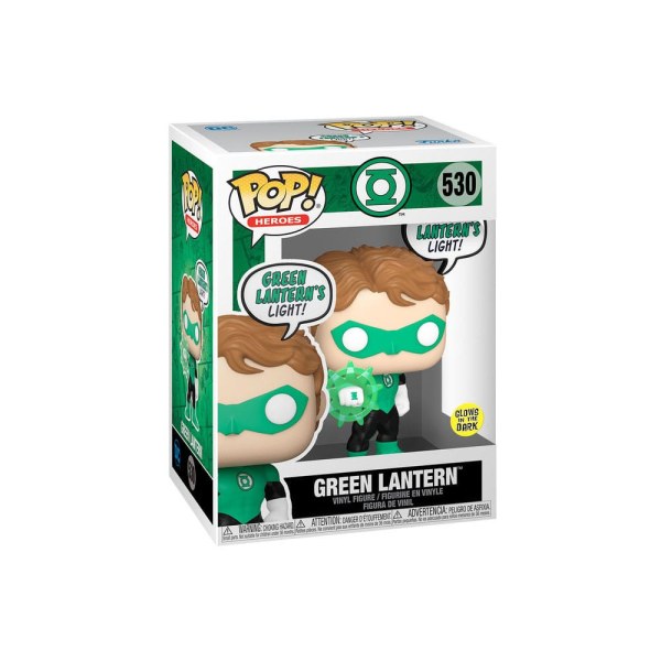 Figura de vinilo POP! 530 Heroes de DC Comics: Linterna Verde (Cuidado) (GW) 9 cm