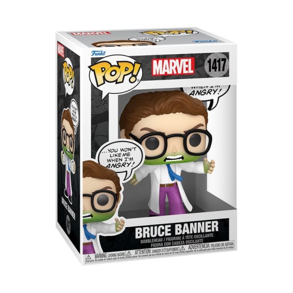 Figura POP! 1417 de Marvel Marvel de vinilo de Bruce Banner (Don't Make Me Angry) de 9 cm