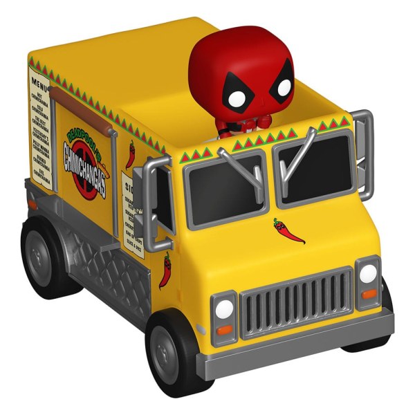 Figura de vinilo Marvel POP! Rides de Deadpool con camión Chimichanga de 1 pulgada