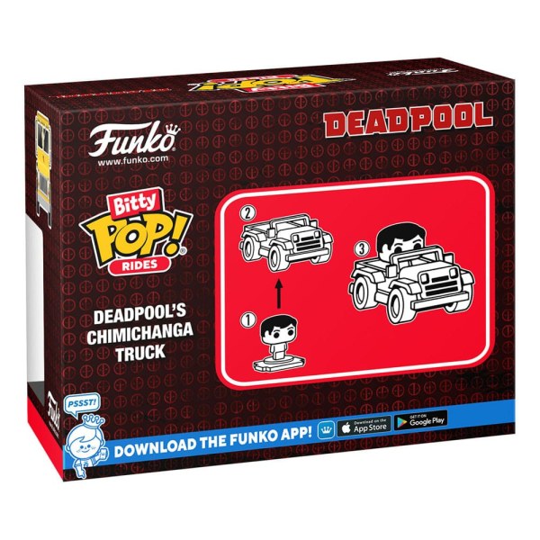 Figura de vinilo Marvel POP! Rides de Deadpool con camión Chimichanga de 1 pulgada