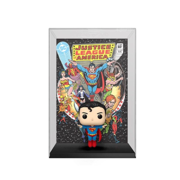 Figura de vinilo de la portada del cómic POP! de DC Comics, Liga de la Justicia de América, Superman , 9 cm
