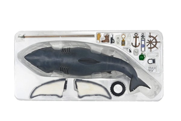 Figura de Tiburón 12" Cabeza a Cola El Juego de Tiburón 50 Aniversario 38 cm