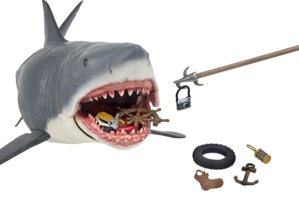 Figura de Tiburón 12" Cabeza a Cola El Juego de Tiburón 50 Aniversario 38 cm