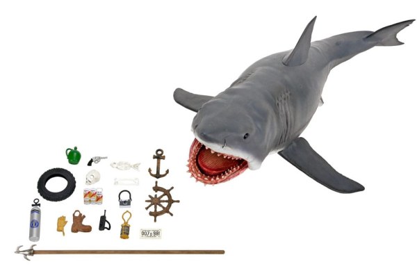 Figura de Tiburón 12" Cabeza a Cola El Juego de Tiburón 50 Aniversario 38 cm