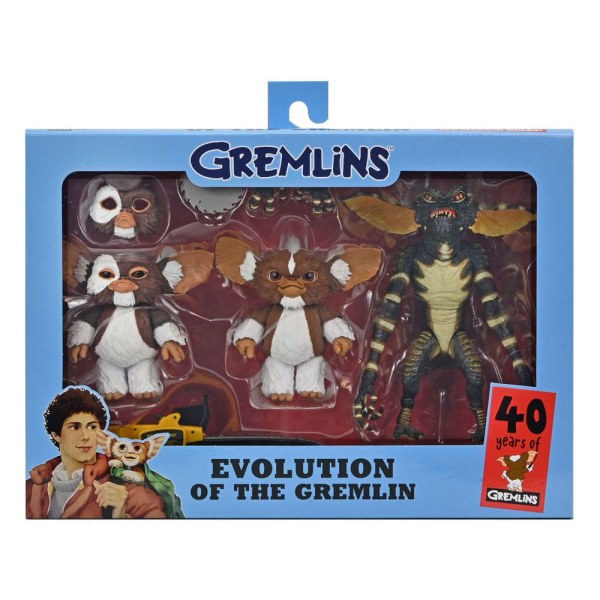 Figuras de Gremlins Evolución de un Gremlin Caja 40 Aniversario 18 cm