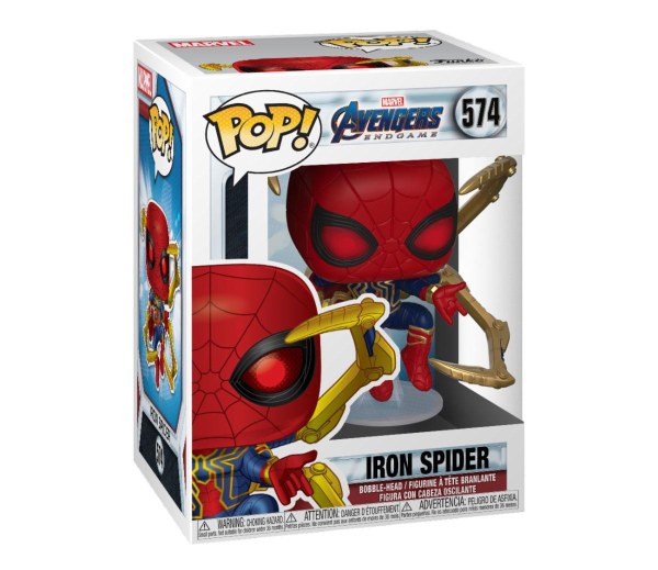 Figura de vinilo Los Vengadores: Endgame POP! 574 Movies Iron Spider con nano guantelete de 9 cm