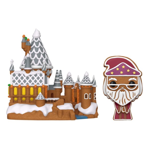 Figura de vinilo POP! 42 Town de Harry Potter Dumbledore y Hogwarts de 9 cm