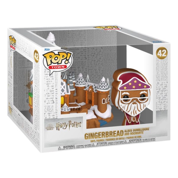 Figura de vinilo POP! 42 Town de Harry Potter Dumbledore y Hogwarts de 9 cm