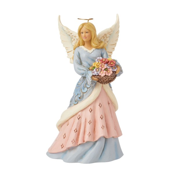 ÁNGEL CON CESTA DE FLORES - JIM SHORE HEARTWOOD CREEK