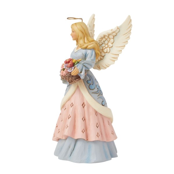 ÁNGEL CON CESTA DE FLORES - JIM SHORE HEARTWOOD CREEK