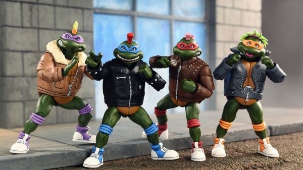 figuras Tortugas Ninja Adolescentes Mutantes (Dibujos animados) Pack de 4 Tortugas Punk 18 cm