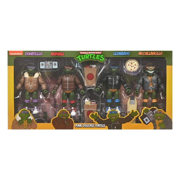 figuras Tortugas Ninja Adolescentes Mutantes (Dibujos animados) Pack de 4 Tortugas Punk 18 cm