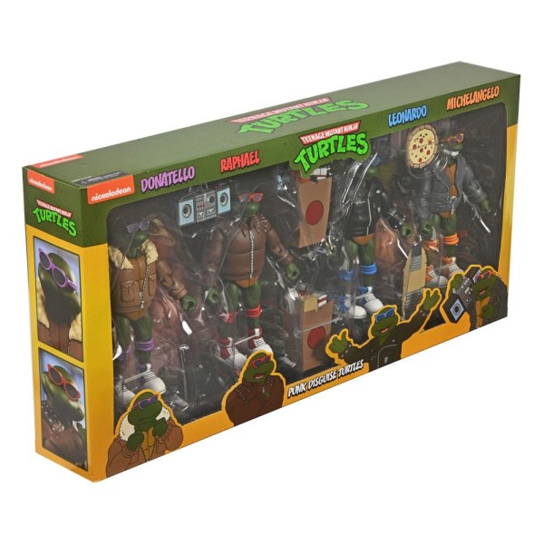 figuras Tortugas Ninja Adolescentes Mutantes (Dibujos animados) Pack de 4 Tortugas Punk 18 cm