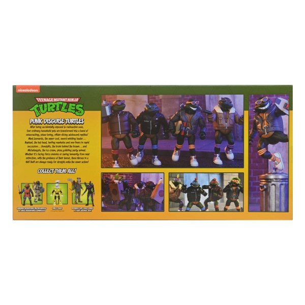 figuras Tortugas Ninja Adolescentes Mutantes (Dibujos animados) Pack de 4 Tortugas Punk 18 cm