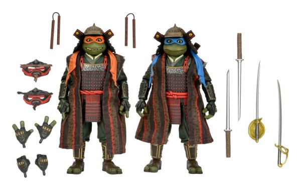 Figuras de Leonardo y Michelangelo de 7 pulgadas de las Tortugas Ninja 3 ( paquete de 2)