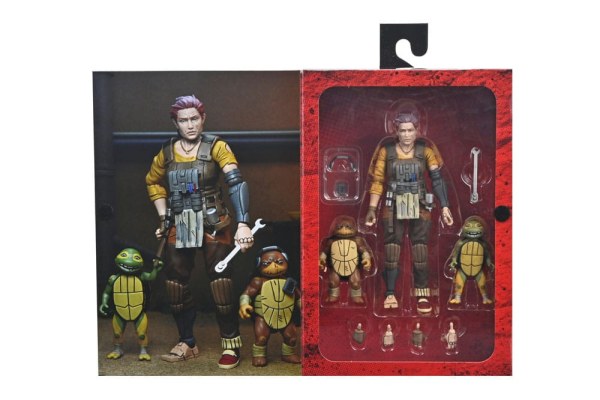 Figura Tortugas Ninja (Los Últimos Ronin Los Años Perdidos) Synja Grammy April con Baby Yi y Moja 18 cm