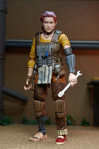 Figura Tortugas Ninja (Los Últimos Ronin Los Años Perdidos) Synja Grammy April con Baby Yi y Moja 18 cm