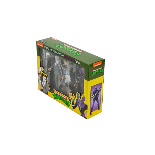 Tortugas Ninja (Dibujos animados) pack 2 figuras Business Suit Casey Jones y Split Foot Soldier 18 cm